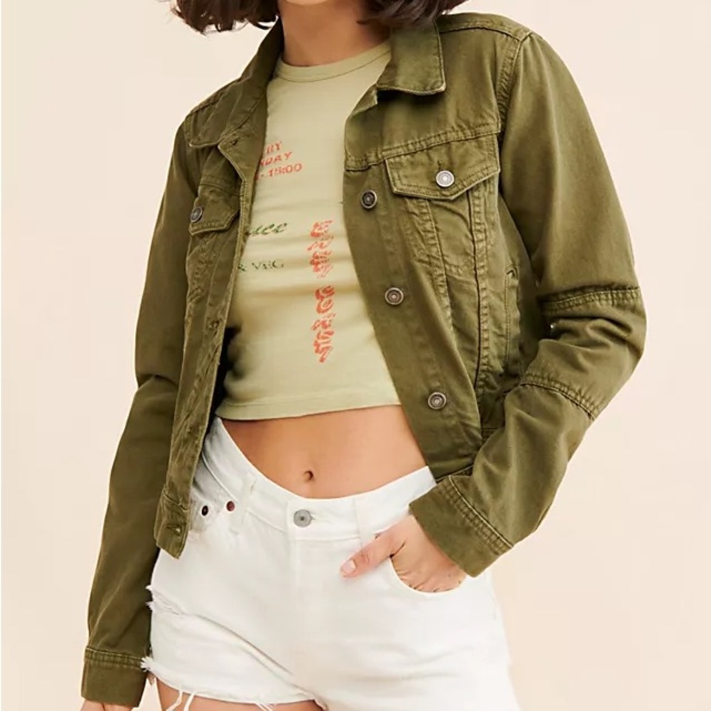 Free people denim olive green office